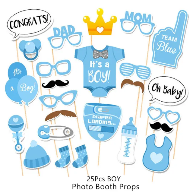 Birthday party photo props Blue - Shop at LoveMi