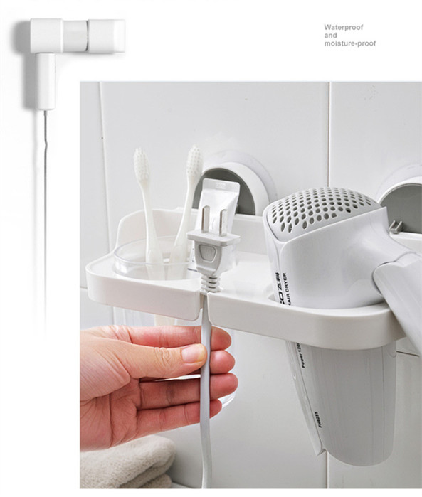 Hair dryer rack free punching bathroom toilet storage rack