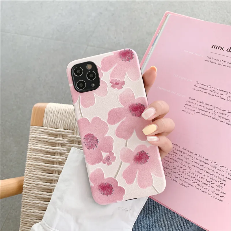 Pink flower phone case