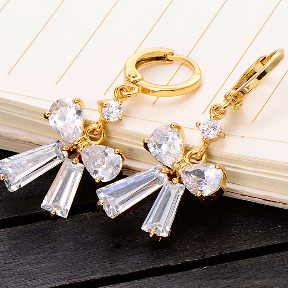 Zircon Bow Earrings