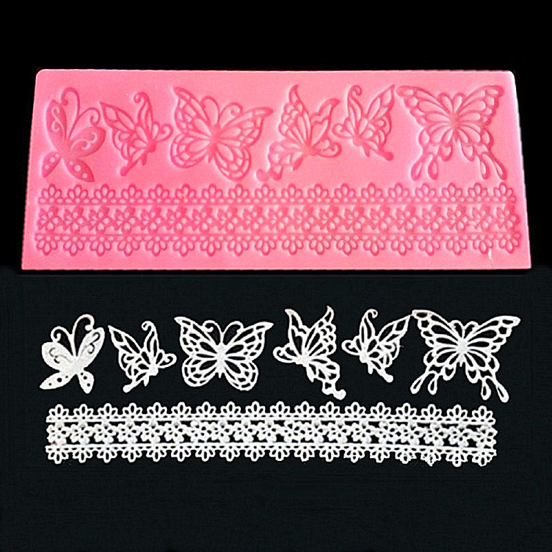 Butterfly flying lace silicone mold