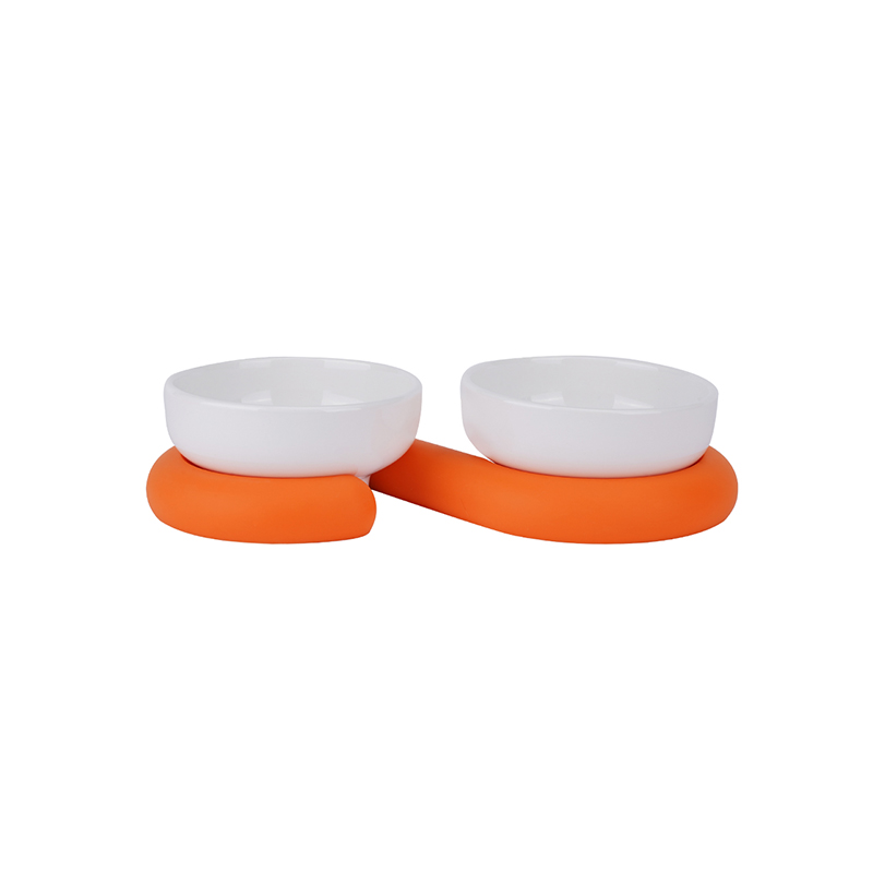 Protect the cervical spine dog bowl Orange White - Shop at LoveMi