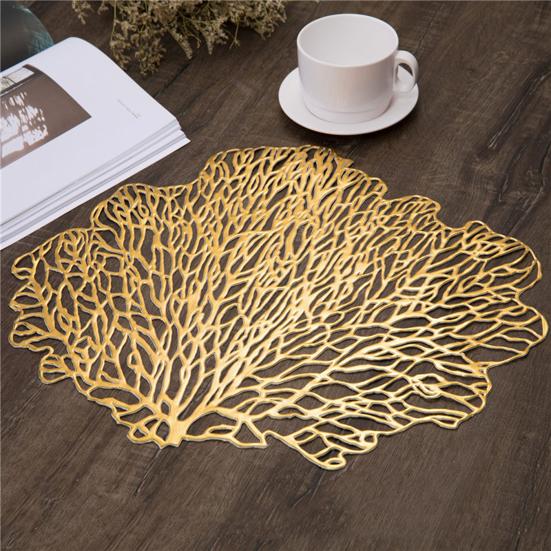 PVC bronzing hollow mat