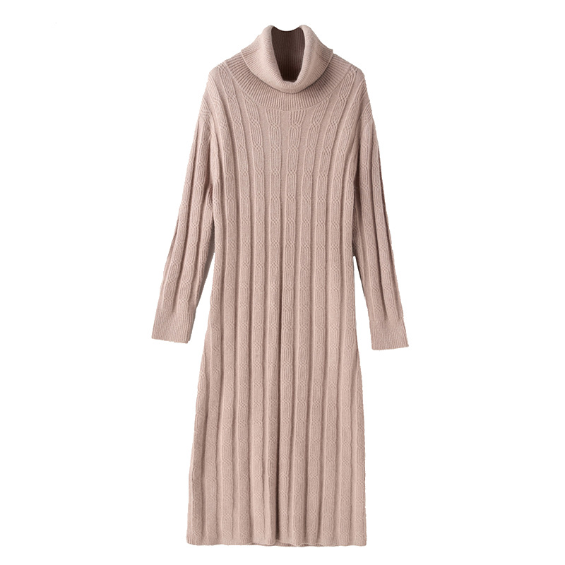 Slim high neck knitted sweater