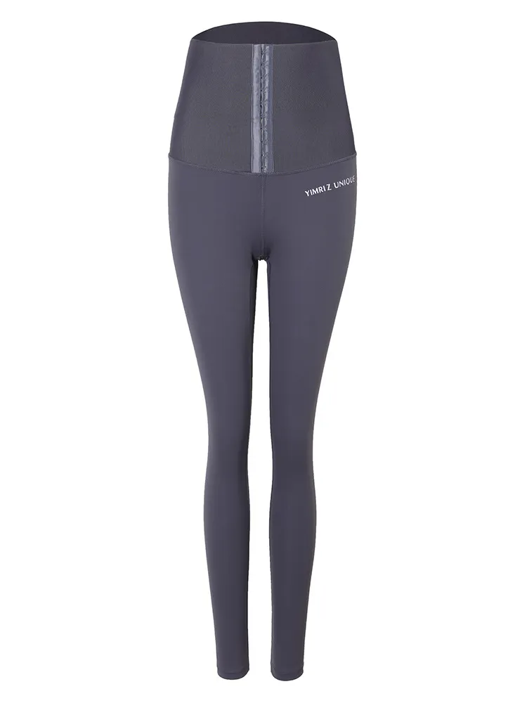 Cropped Hip-lifting Sports Yoga Pants - Grey