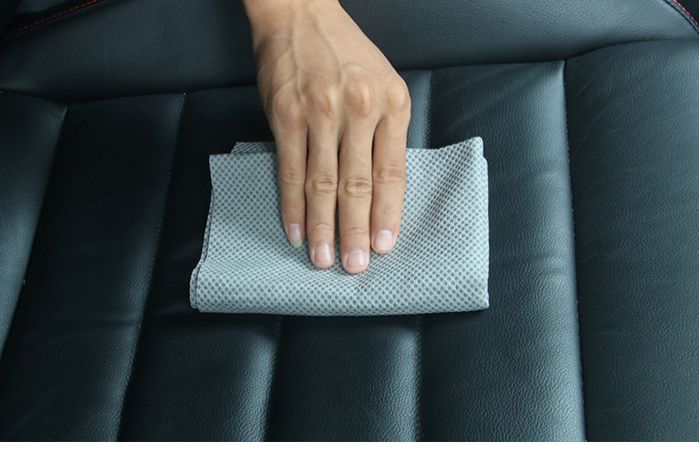 Single-sided embossed car wipe