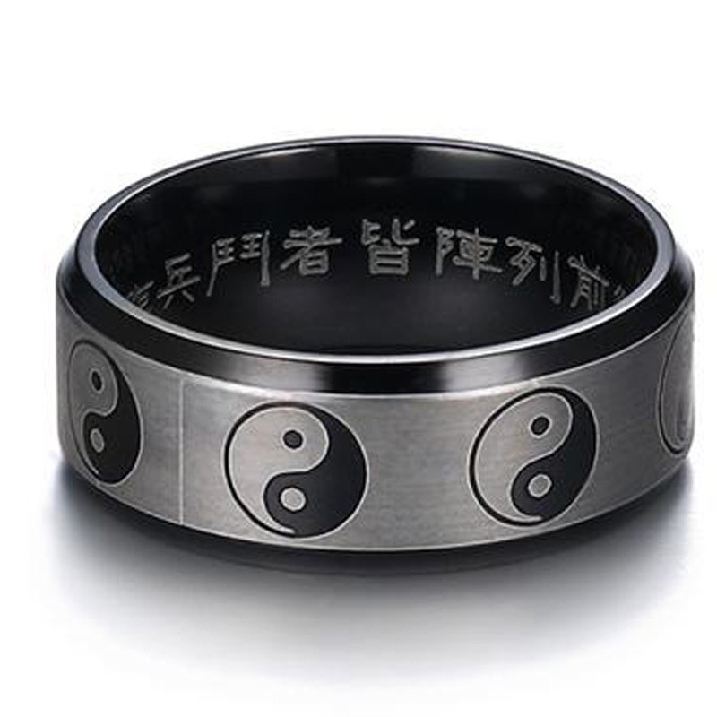 Men's stainless steel gossip ring