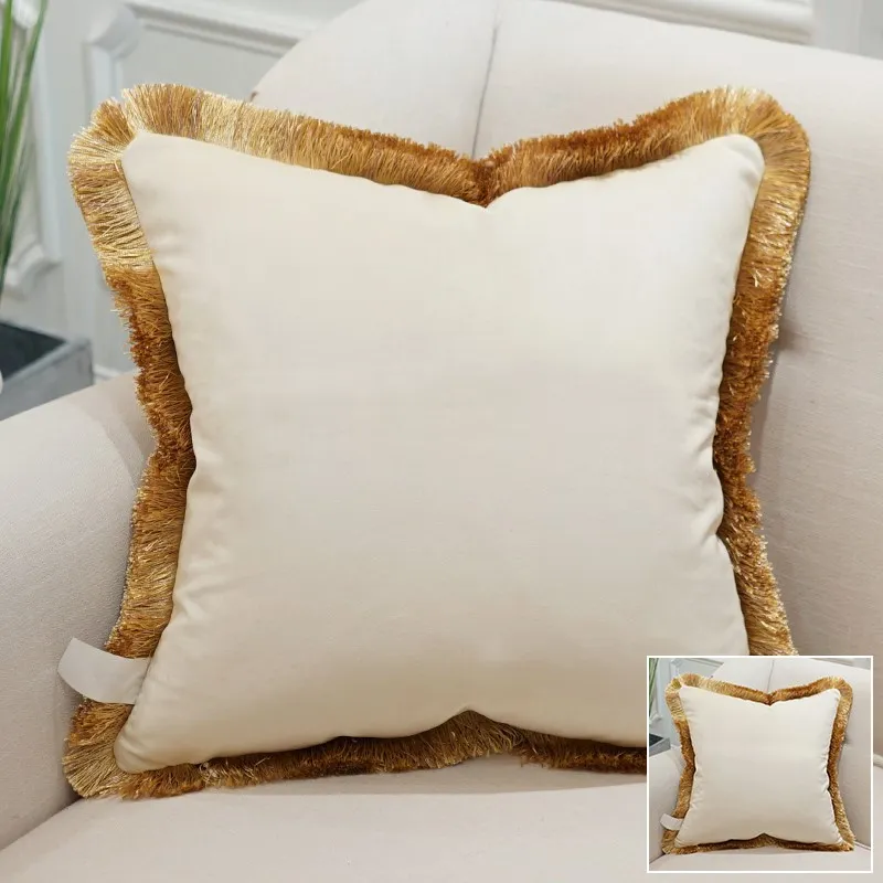 Flannel sofa pillowcase - Pure Beige