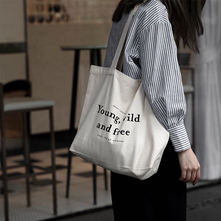 Vintage English Letter Canvas Bag
