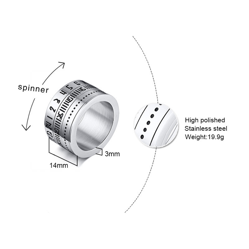Arabic numerals rotatable ring