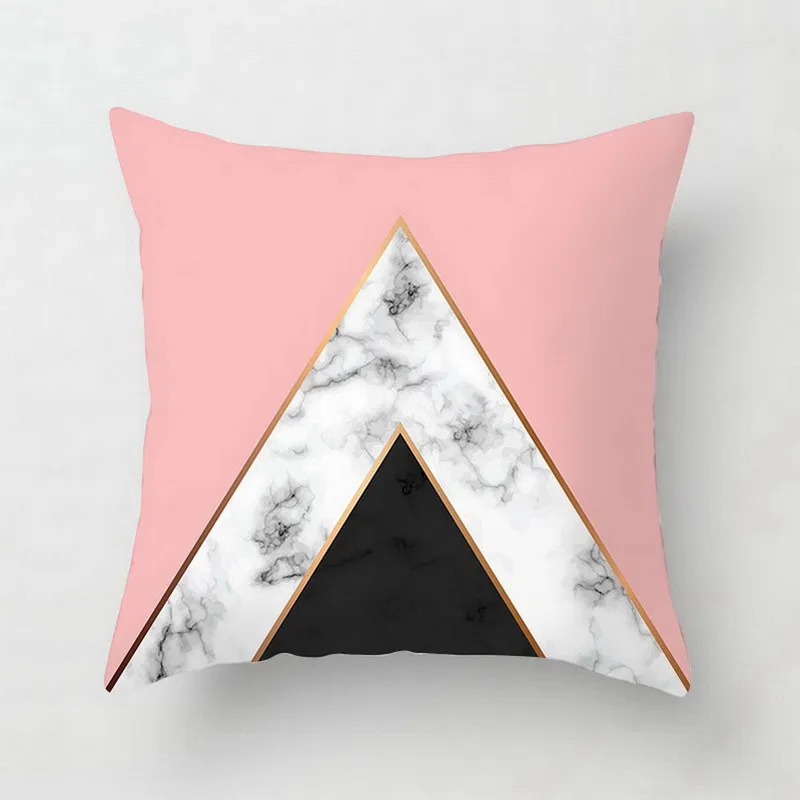 Pink Geometric Abstract Decorative Pillows Case - 7Style