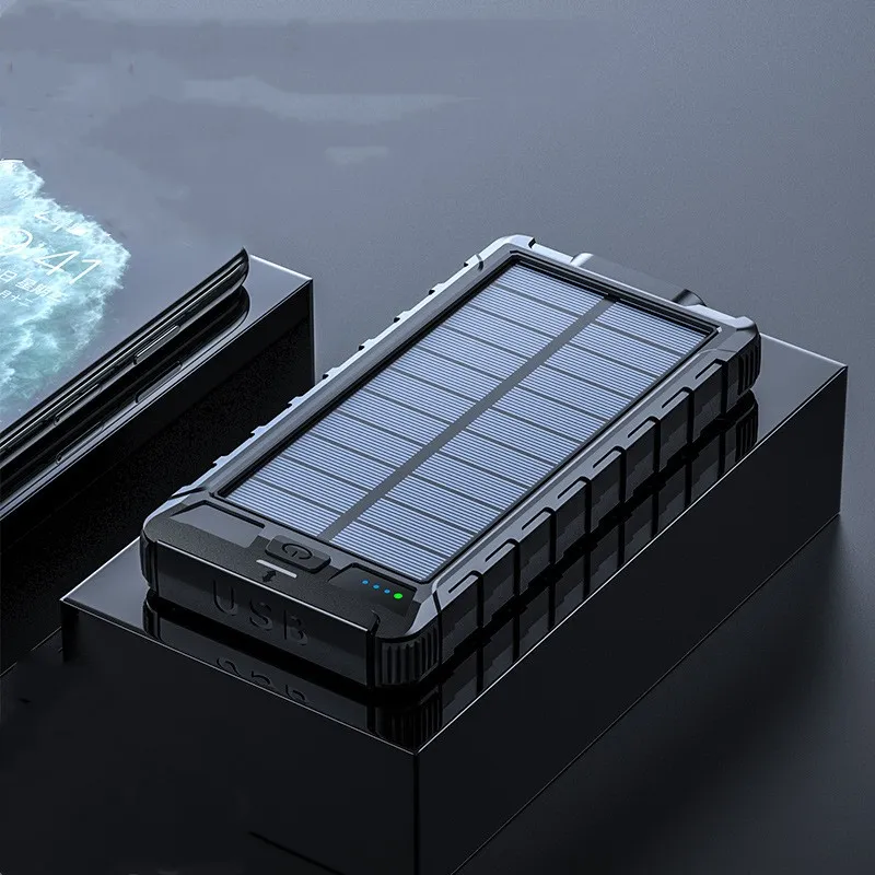New solar wireless power bank Outdoor PD fast charging ultra-large capacity 20000 mAh power bank – image 2
