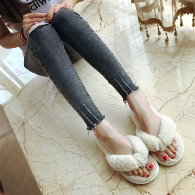 Furry couple slippers Beige - Shop at LoveMi