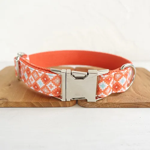 Orange Adventure Matching Collar And Leash Set Dog Collar - Shop at LoveMi