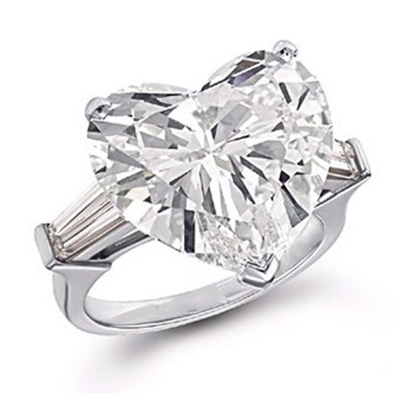 Peach Heart Diamond Ring