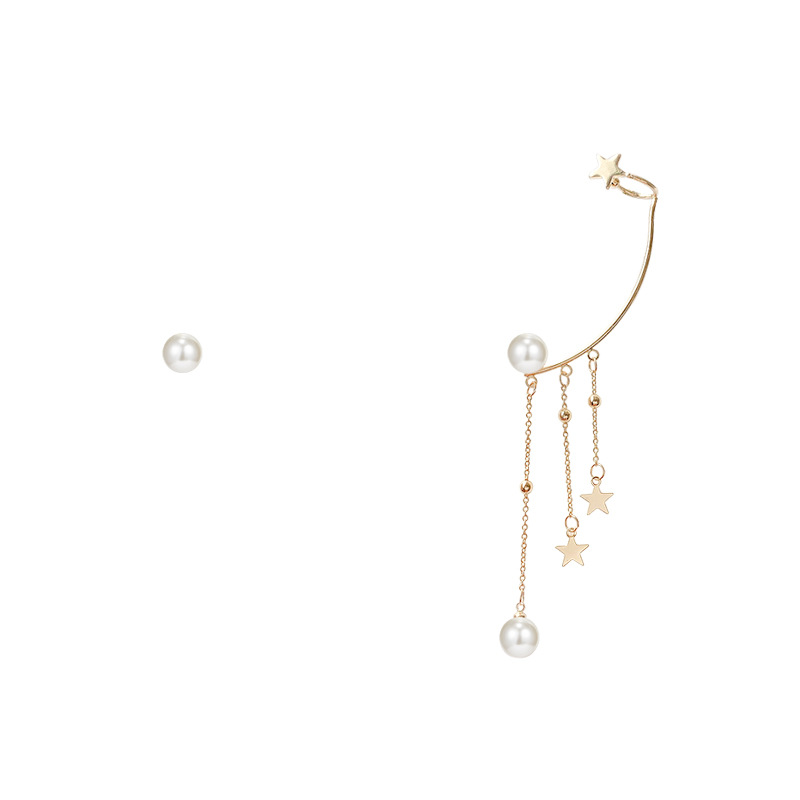 One-piece star tassel earrings