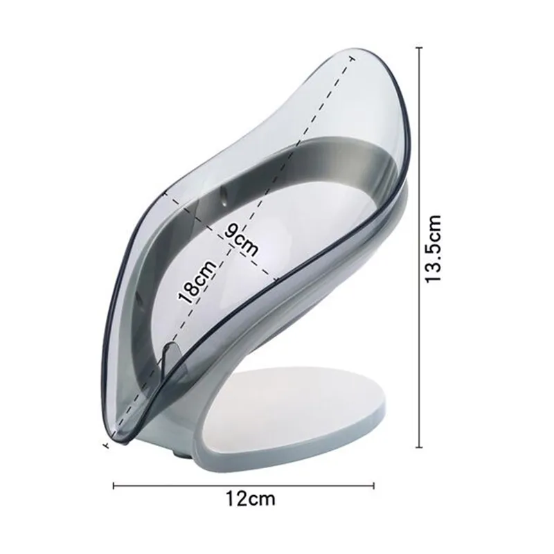 Bathroom Soap Holder Leaf Shape Soap Box Kitchen Dish Storage Box Non-slip Drain Soap Storage Case Container Bathroom Accessorie – image 3