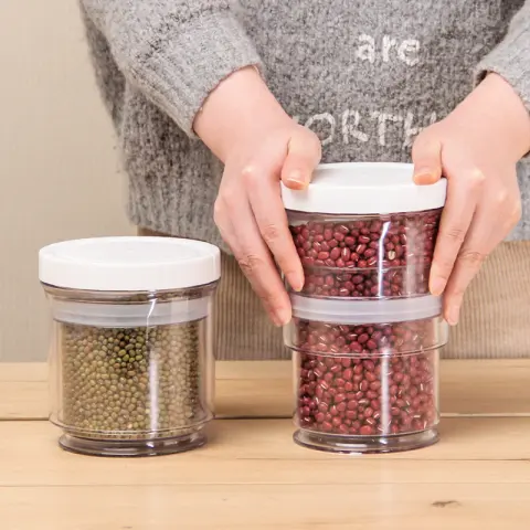 Vacuum Food Storage Compression Container Home Kitchen Adjustable Jars