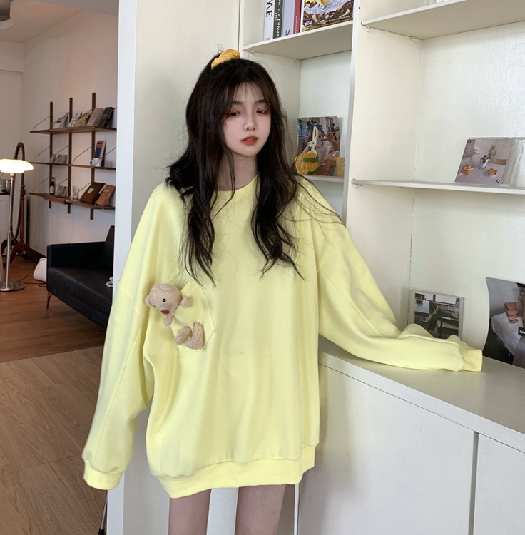 Bear loose design salt sweater