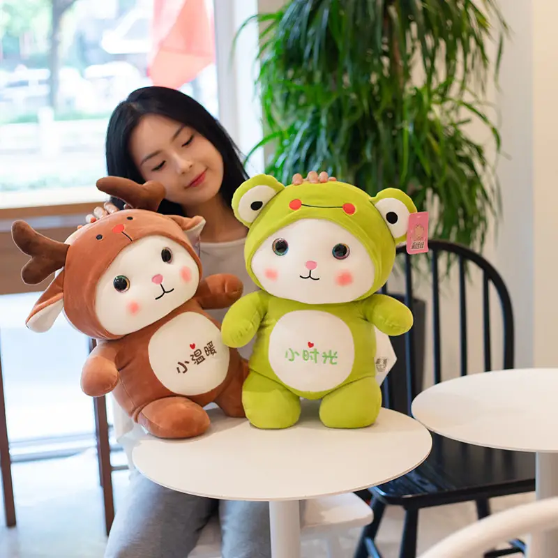 Soft cartoon standing cat doll