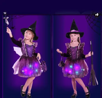Halloween Children's Performance Costume Witch Princess Dress