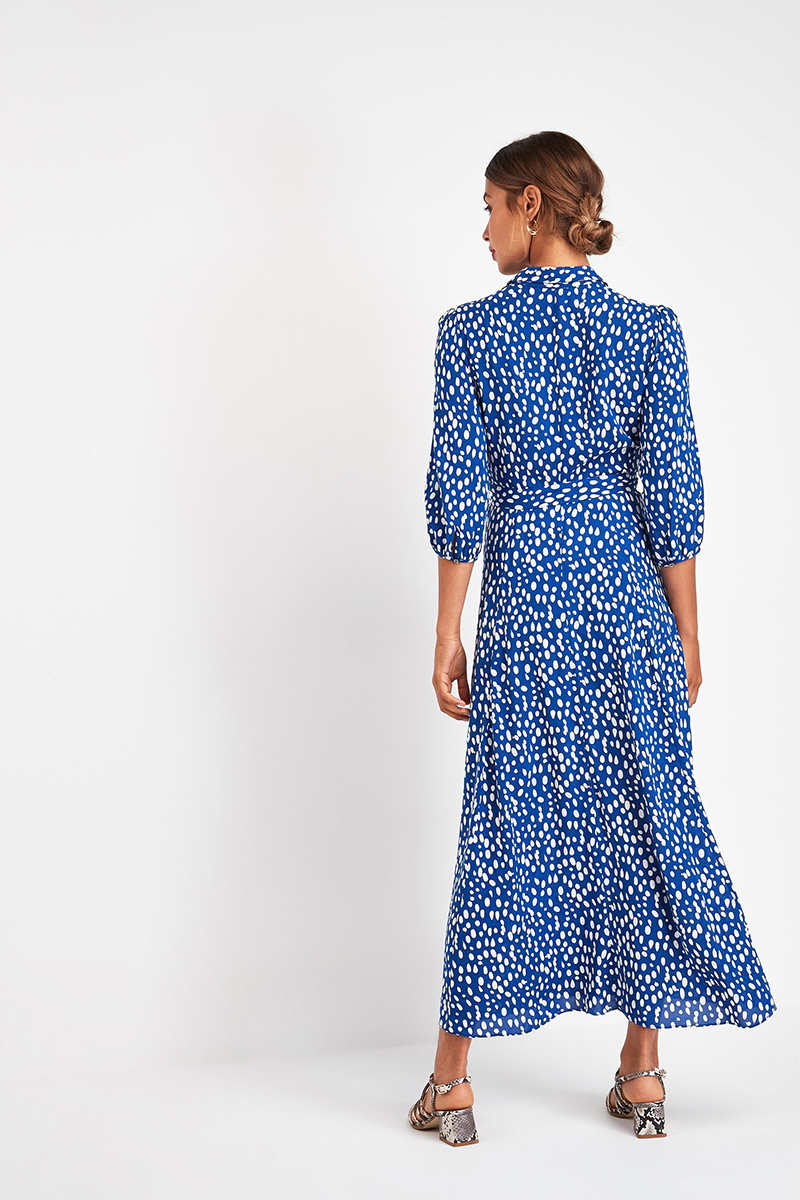 Floral V-neck Chiffon Skirt Beach Holiday Long Skirt