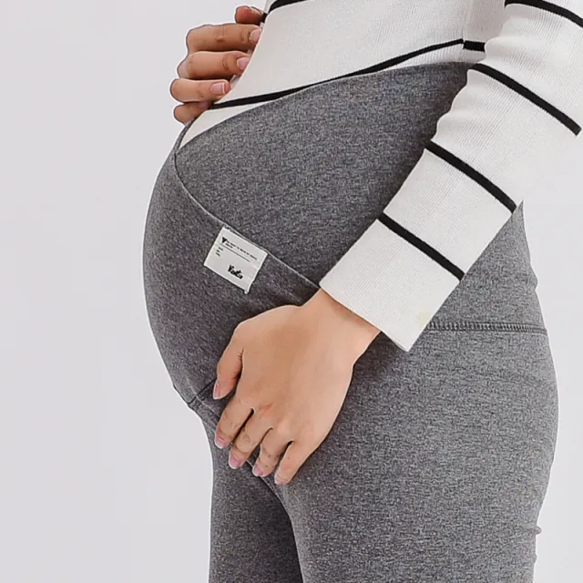 Pregnant women's cross low waist leggings Grey - Shop at LoveMi