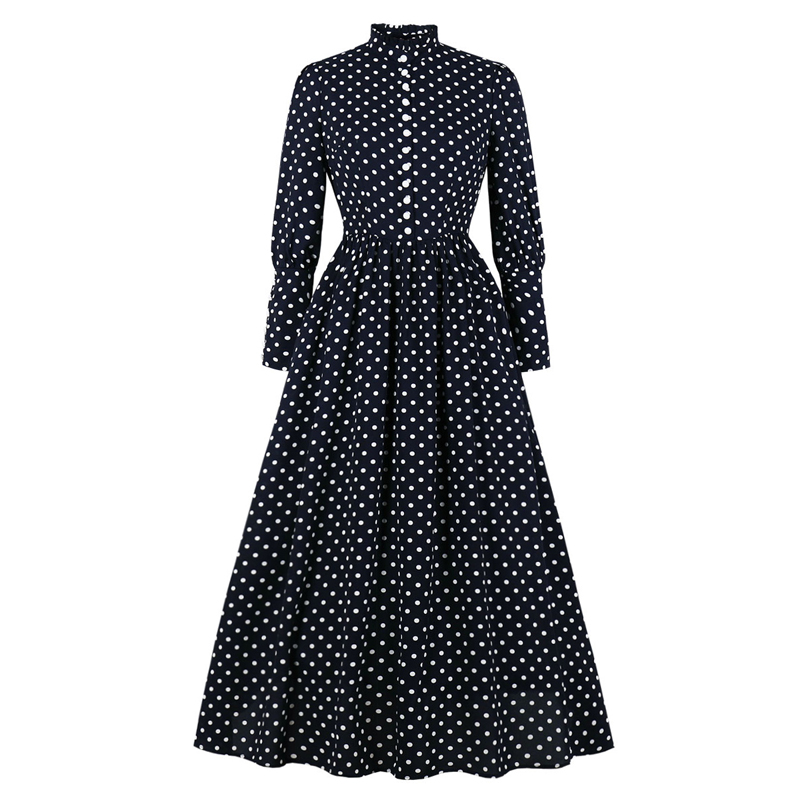 women's dress with big dots