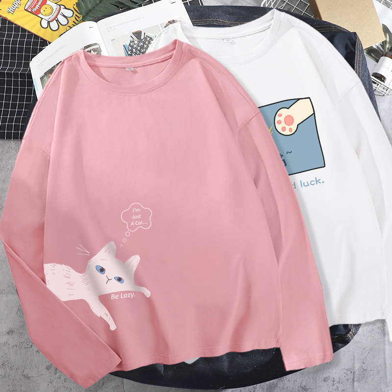 Haze blue cat design long sleeves