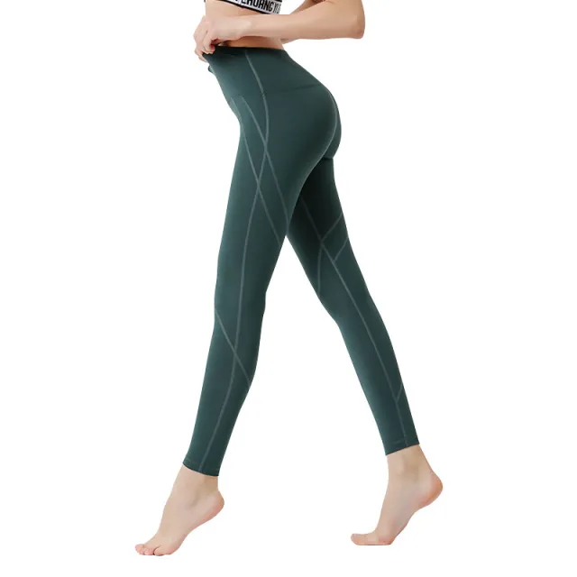 Fitness pants women stretch tight yoga pants Dark Green - Shop at LoveMi