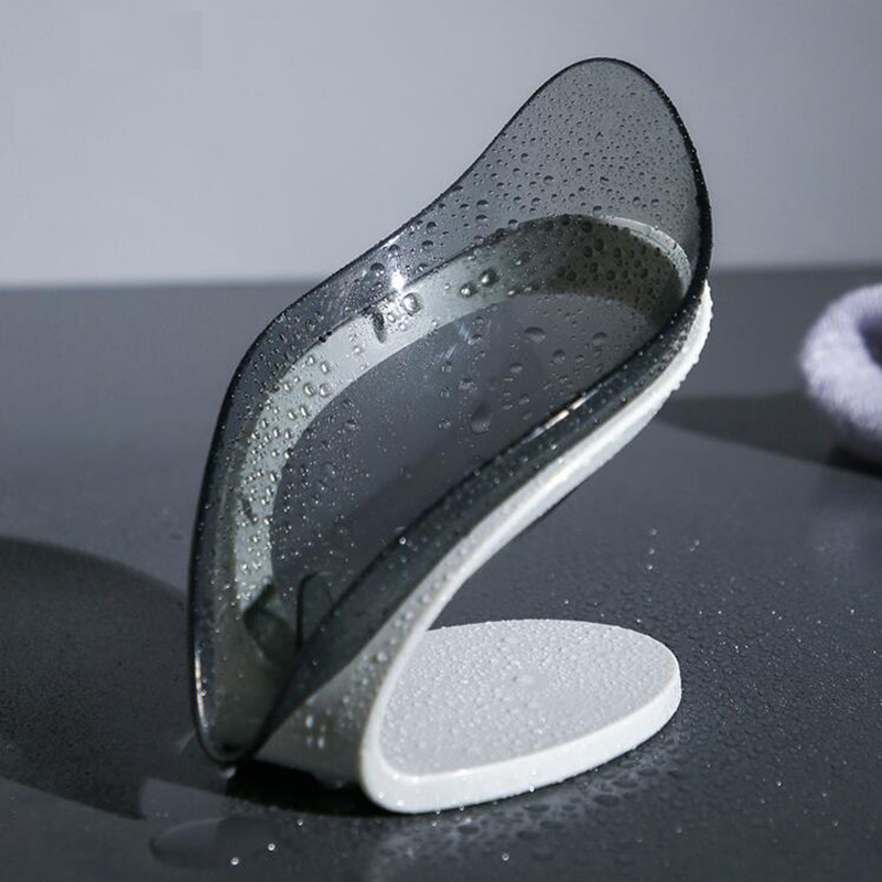 Bathroom Soap Holder Leaf Shape Soap Box Kitchen Dish Storage Box Non-slip Drain Soap Storage Case Container Bathroom Accessorie source detail image 6