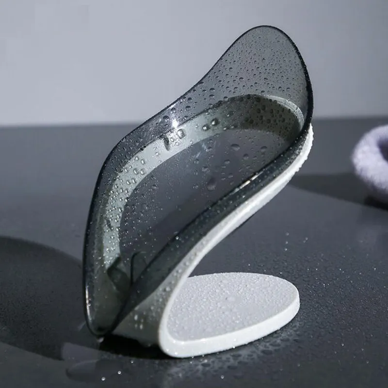 Bathroom Soap Holder Leaf Shape Soap Box Kitchen Dish Storage Box Non-slip Drain Soap Storage Case Container Bathroom Accessorie – image 6