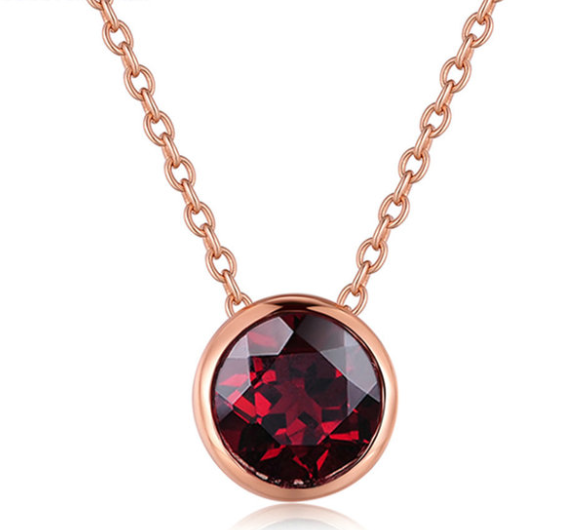 Natural Garnet Gem Clavicle Chain Red - Shop at LoveMi