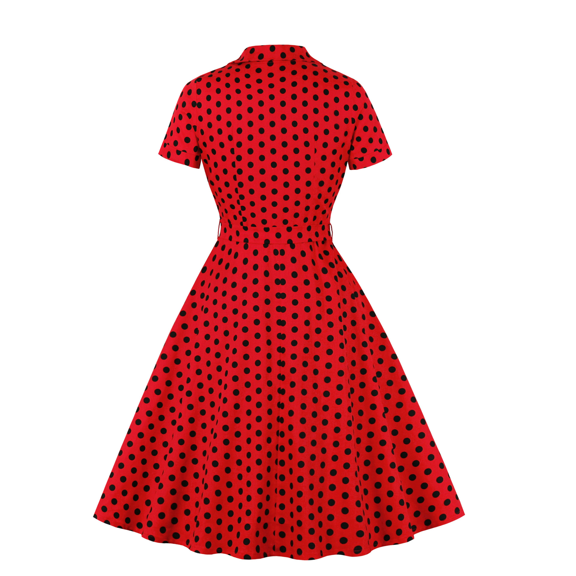 Polka dot short sleeve dress