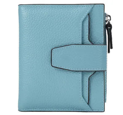 Leather lady's purse - Blue