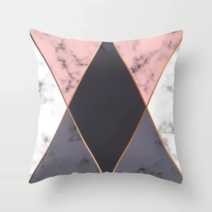 Pink Geometric Abstract Decorative Pillows Case - 5Style