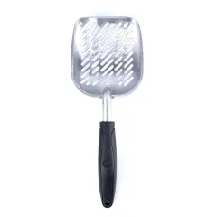 Large aluminum alloy cat litter shovel - Black - View 1