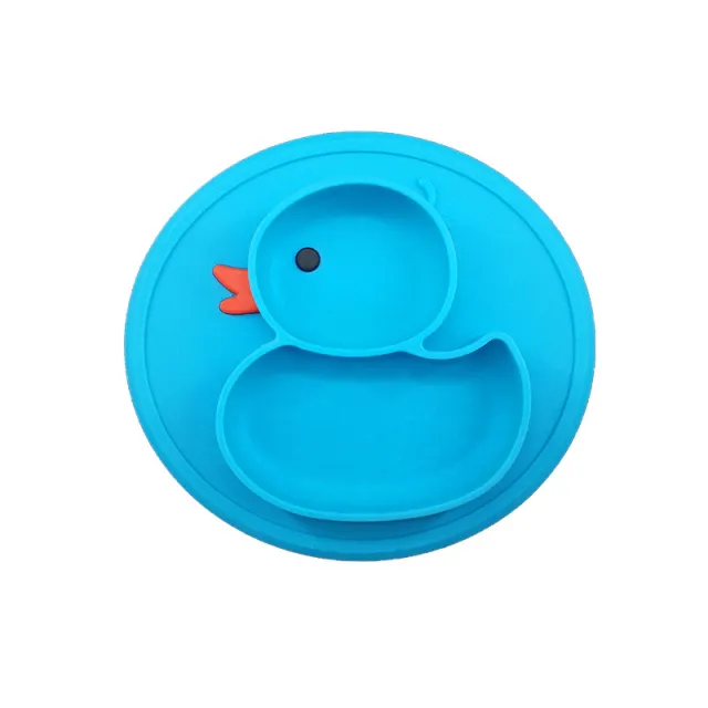 Suction Cup Anti fall Split Grid Children's Dinner Plate Blue - Shop at LoveMi