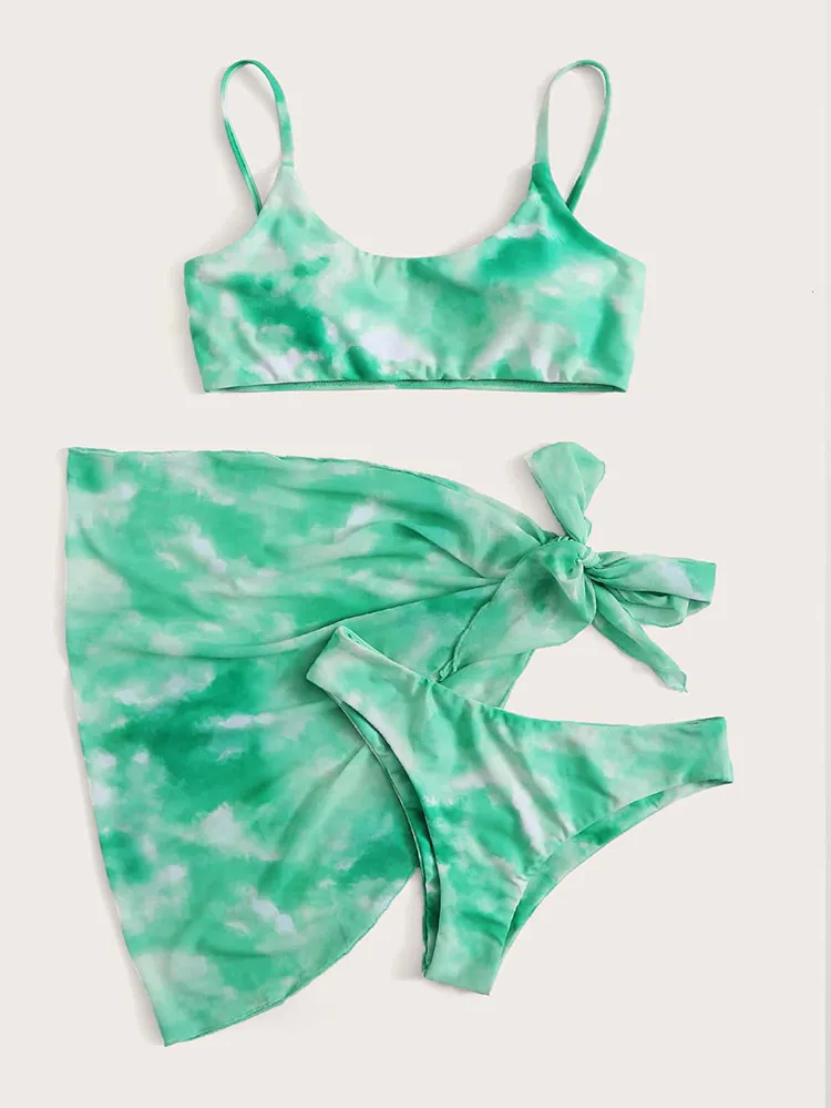 Bikini ladies split swimsuit - Green