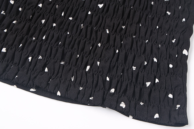 Pleated floral lace-up Baita casual sexy vest