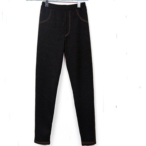 Imitation denim leggings Black - Shop at LoveMi