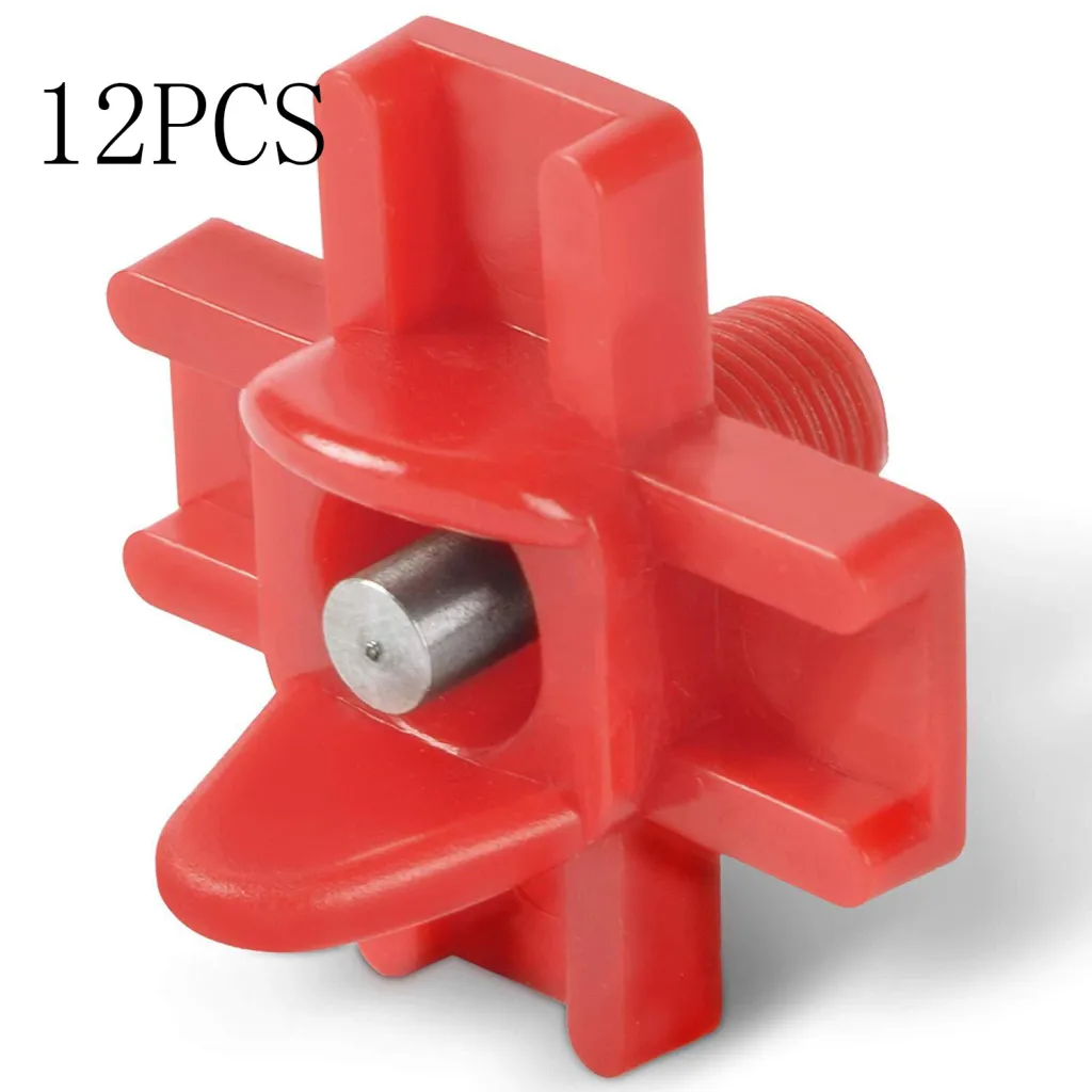 Horizontal Side Mount Chicken Waterer - Red 12Pcs