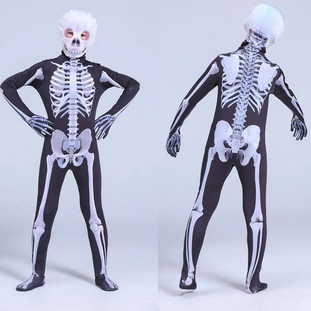 Skeleton Jumpsuit with Skull Hood, photo 3