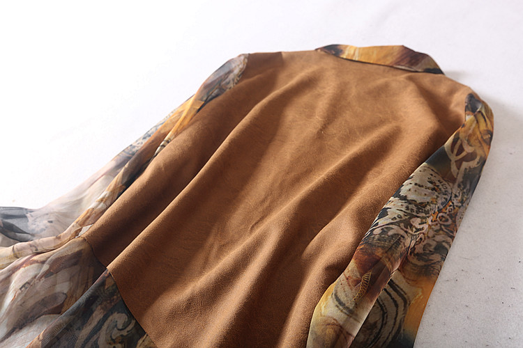 Super thin chiffon and deerskin velvet fake two-piece skirt