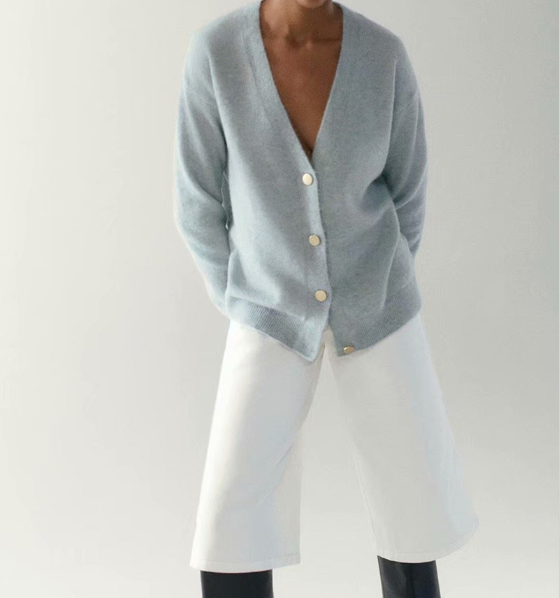 Ladies light blue casual sweater