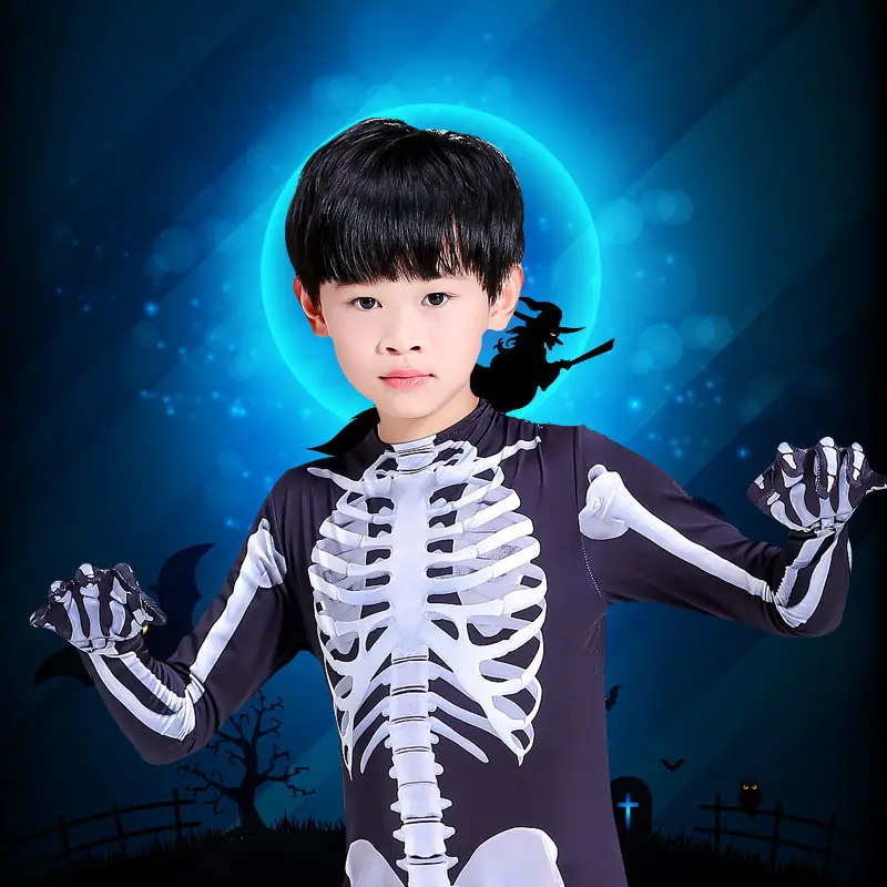 Skeleton Jumpsuit with Skull Hood, photo 4