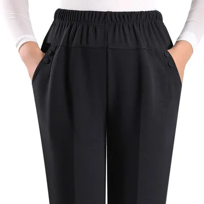 Women's high waist trousers loose pants Black - Shop at LoveMi