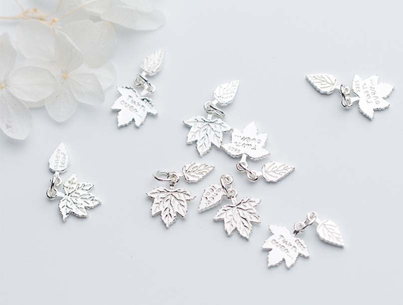 Alphabet Maple Leaf Pendant