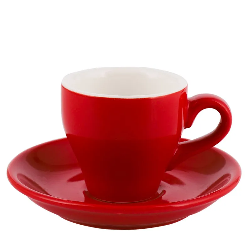 Restaurant set coffee cup and dish ceramics - Red