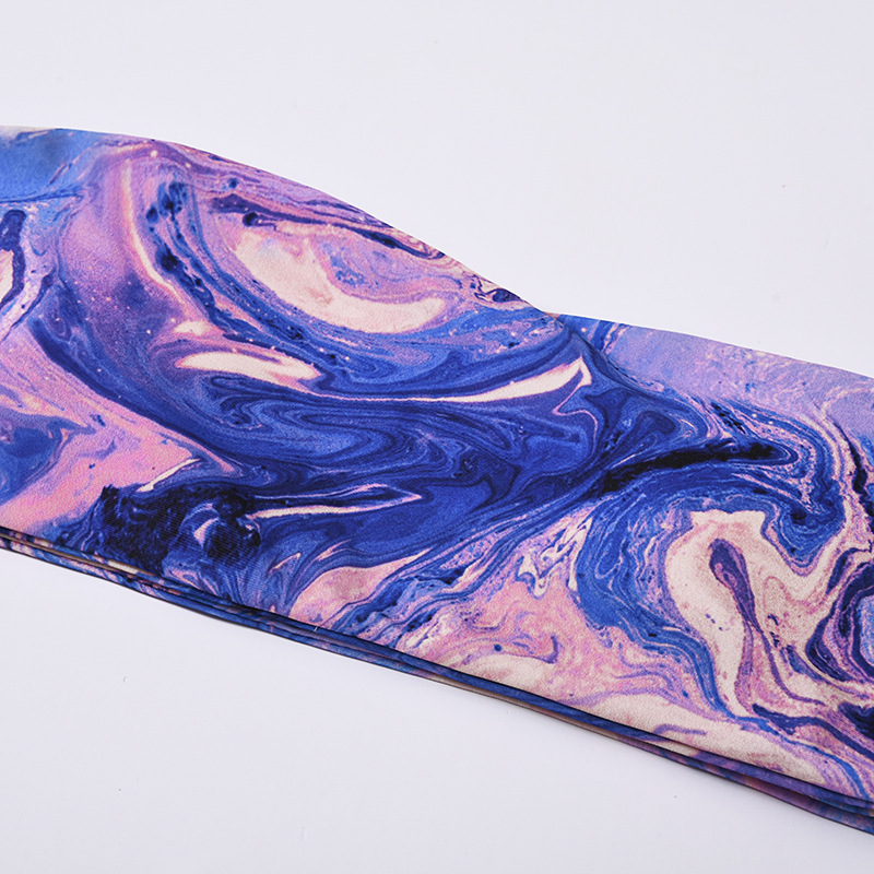 Purple tie-dye split swimsuit